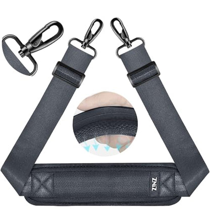 ZINZ 75" Shoulder Strap with Fixed Pad and Dual Balanced Buckles，Dark Gray - color: Dark Gray