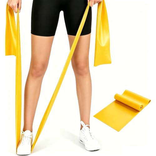 Resistance Bands for Home Workout,Long Resistance Band for Physical Therapy | Non-Latex 59inch Elastic Fitness Bands for Yoga,Pilates,Gym,Travel, Home Exercise Bands for Women,Men,Pregnant,Seniors - color: Yellow