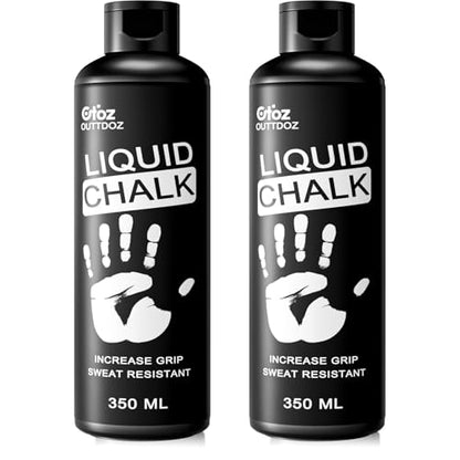 Pro Grade Liquid Chalk 2 oz or 12 oz Mess-Free Gym Chalk for Weightlifting, Gymnastics, Rock Climbing, Dancing, Dries in Seconds - style: 12 oz - 2 Pack