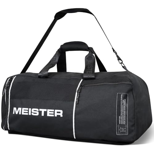 Meister Vented Convertible Duffel/Backpack Gym Bag - Ideal Carry-On | Built for athletes with dual mesh ventilation and ultra-durable construction for training, travel and everyday use - color: V2.0 Black