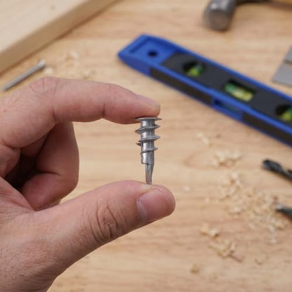 Hemobllo 30 Sets Zinc Alloy Drywall Anchor Screw Kit with Self Drilling Screws and Nylon Expansion Plugs, Reinforced Support, No Extra Holes Required, for Mounting Lights and Shelves