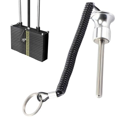 Gym Pin, Weight Stack Pin, Magnetic Weights, Universal Magnetic Weight Pin with Pull Rope, Gym Pins for Weight Stack, Home Gym Parts, Exercise Machine Parts & Accessorie - color: silver