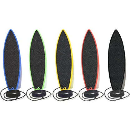 4 Pack Finger Surfboard for Car Ride - 1.4" x 4.5" Pro Air Fingerboard, Fun Keepsake Toy Gifts for Teens, Ideal Birthday & Travel Stocking St - color: Blue Black Green Yellow and Red
