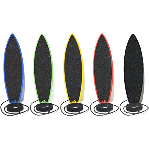 4 Pack Finger Surfboard for Car Ride - 1.4" x 4.5" Pro Air Fingerboard, Fun Keepsake Toy Gifts for Teens, Ideal Birthday & Travel Stocking St - color: Blue Black Green Yellow and Red