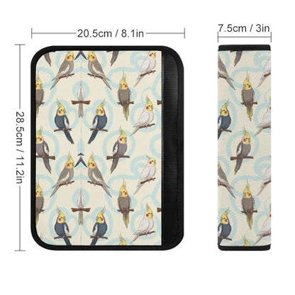 Universal Soft and Comfortable Car Seat Straps Shoulder Pads for Girls and Boys, Most Cars, 1 Pair Parrot Bird Cute Harness Pads Strap Comfortable Driving - color: Pattern 855