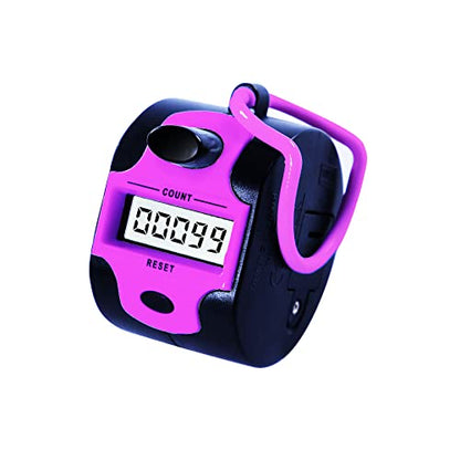 TESEAS Handy Counter Click Manual Digital clicker Stitch Tally Counters Finger Mechanical Palm Handheld Pitch 5-Digit Electronic Display Click Counter Number Count for Row, People, Golf Lap - style: 4pack