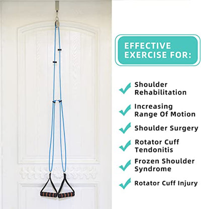 Fanwer Shoulder Pulley - Exercise Pulleys for Shoulder Rehab Over Door & Physical Therapy