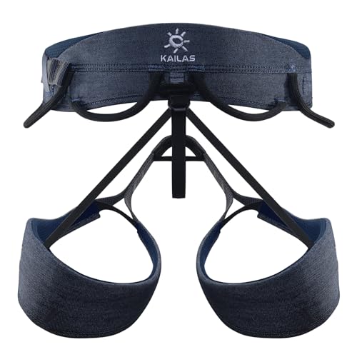 KAILAS Airo Rock Climbing Harness Men Roofing Harness Safety Belt Mountaineering Rappelling Harness Women Adjustable - color: Kids Blue, size: X-Small-Small
