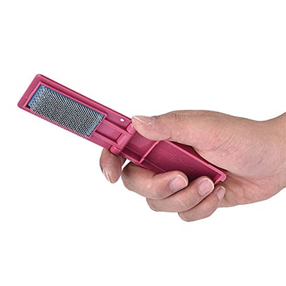 Dance Shoes Brush, Cleaner Suede Sole Wood Cleaning Dancing Shoe Footwear Ballroom Brushes Light Weight Care Tangos Portable Foldable Polishing Multifunction Boot Bristles Polish Applicator - color: Wine Red