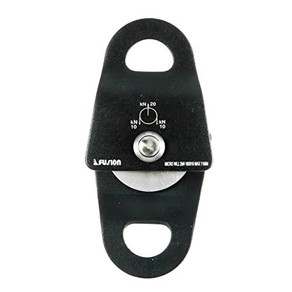 Fusion Climb Ekat Micro Aluminum Side Swing Pulley, Backyard Zipline, Trolley - color: Black