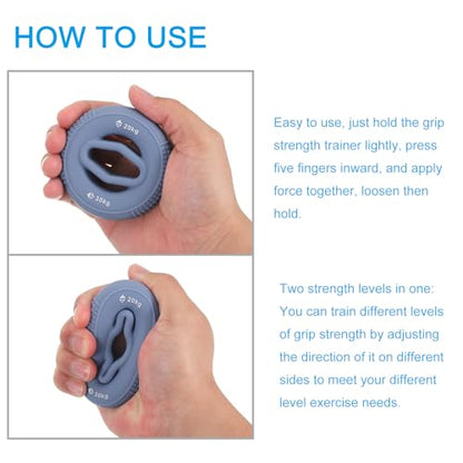 uxcell Hand Grip Strengtheners, Grip Strength Training for Rock Climbing - color: Light Blue