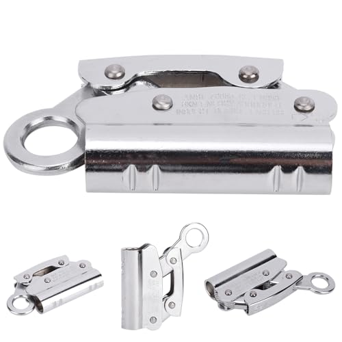 6KN Alloy Steel Climbing Anti Fall Self Locking Equipment, High Load Bearing, Reverse Grip Blocking Tooth Design, for Aerial Working, Maintenance, Construction, Pwshymizvpgawoqh6