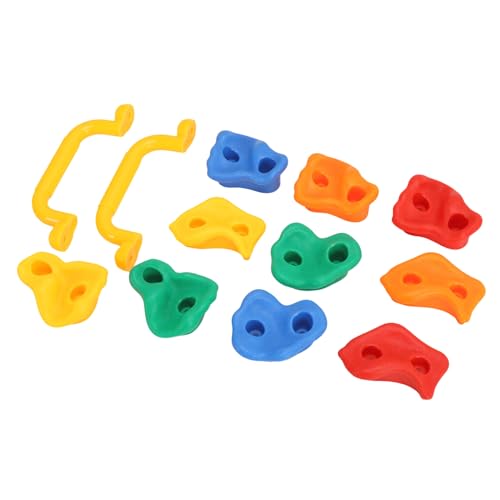 CHICIRIS Rock Climbing Holds, Premium PE Material Ergonomic Design Rock Texture with Mounting Hardware and 2 Handles, for Indoor Outdoor Climbing Walls and Boards
