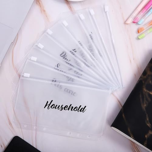 SKYDUE Budget Binder, Money Saving Binder with Zipper Envelopes, Cash Envelopes and Expense Budget Sheets for Budgeting (Mabble) - color: Mabble