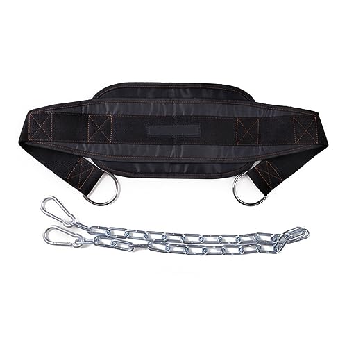 KOMBIUDA U-shaped Dip Belt Chain Weight Lifting Belt for Men Pull up Chin up Polypropylene Metal Chain Clip