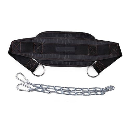 Strength Training Bodybuilding U-shaped Dip Belt Metal Chain Clip for Weight Lifting