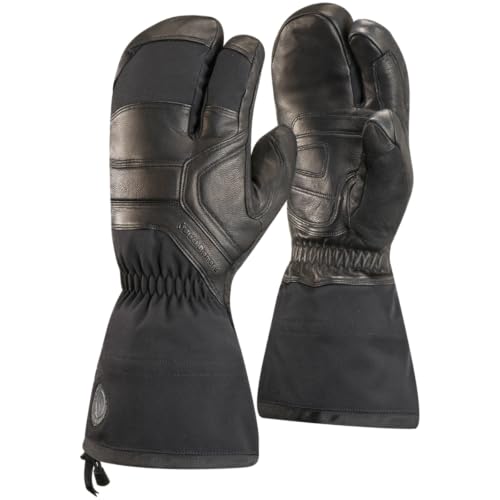 BLACK DIAMOND Men's Guide Ski/Snow Gloves, Waterproof, Gore-TEX Insert - color: Black 2.0 (3 Finger Gloves), size: Large