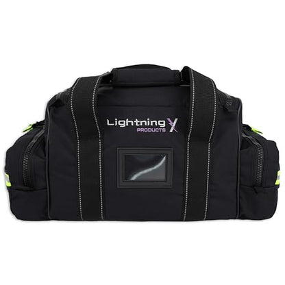 Lightning X Customizable Large EMT Medic First Responder EMS Trauma Jump Bag w/Embroidered Name - BLACK - color: Black