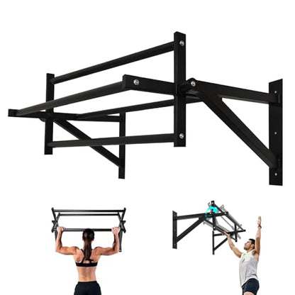 Wall Mounted Pull Up Bar Multifunctional Chin Up bar for Home Gym | Heavy Duty Multifunctional,Power Tower Set,Training Equipment Fitness Dip Stand,Supports to 440 Lbs - color: Climbing Pull Up Bar