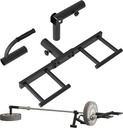 Tamisom Heavy Duty Landmine Handle Attachment Set T Bar Row Viking Press Attachment for Barbell Workouts Weightlifting Landmine Handle Fits 2-Inch Olympic Barbell Strengthen Back and Core Muscles