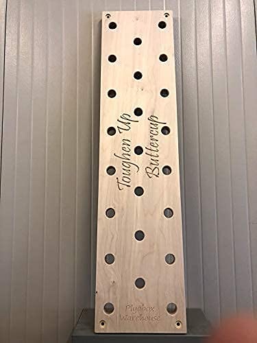 12"x48" Climbing Pegboard. Custom Engraving Options! Includes 18" mounting Brackets for Wall Studs.