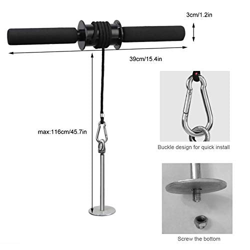 PELLOR Wrist and Forearm Blaster, Wrist Roller & Forearm Roller with Anti-Slip Grip Handles, Forearm Strength Trainer Ideal for Grip Strength, Muscle Building, Rehabilitation - style: Black Handle