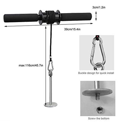 PELLOR Wrist and Forearm Blaster, Wrist Roller & Forearm Roller with Anti-Slip Grip Handles, Forearm Strength Trainer Ideal for Grip Strength, Muscle Building, Rehabilitation - style: Black Handle