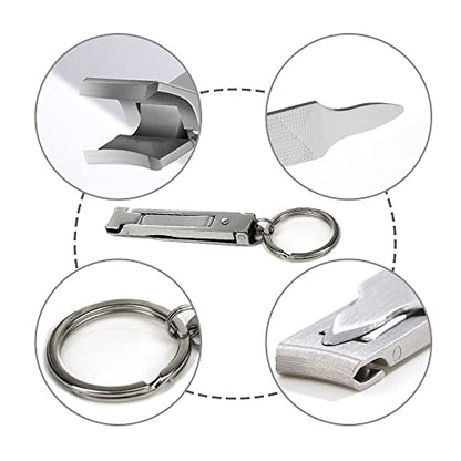 Nail Clippers Professional Heavy Duty with Keychain for Thick Nails Toenails Men Women Folding Nail Cleaning Tools