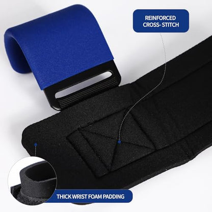 Weight Lifting Hooks (Pair), Heavy Duty Wrist Straps for Weightlifting, Hand Grip Support Lifting Hooks for Weight Lifting, Deadlifts, Pull Ups, Rows & Shrugs - color: Blue