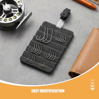 Alasum 4pcs Foam Fishing Hook Hanging Board with Stable Fixation and Quick Replacement, Compact Trout Fishing Accessory for Outdoor Lake Tackle Bag Organizer