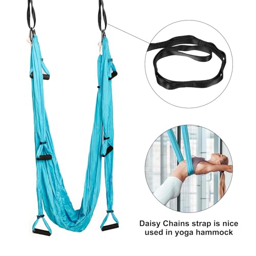 PATIKIL 22KN Adjustable Daisy Chain Yoga Extend Belt, Nylon Climbing Sling Straps for Home Workout Exercise Pilates Gymnastics