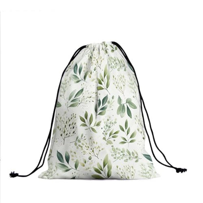 Gymnastics Grip Bag for Gymnasts Gymnastic Drawstring Bag Gym Athlete Bag - color: Green Botanical Leaves, size: 9.25" x 12" (Pack of 1)