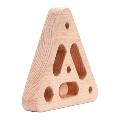 Hangboard Rock Climbing Triangular Wooden Grip Strengthener with | Hangboard Doorway Mount for Home Playroom Garage Basement Apartment Gym Dorm Studio