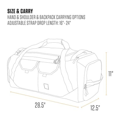 Carhartt Heavy Haul Utility Duffel Bag's, Water-Resistant Packable Bag for Jobsite, Gym, and Travel - color: Carhartt Brown, style: 75l