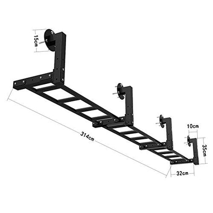 Wall-Mounted Horizontal Bars and Parallel Bars Climbing Frame, Cross-Beam Steel, Exercise Equipment for Home Gym, Safe Load 300KG (Size : Style 3) - size: Style 3