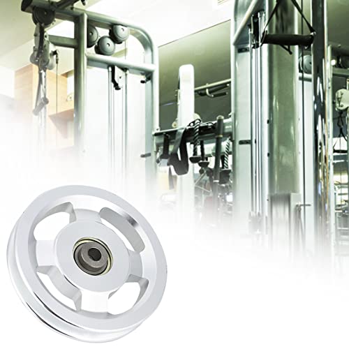 Brrnoo Cable Pulley System Gym, Aluminium Alloy Fitness Pulley Pulley System Pulley Wheel Attachments Fitness Pulley Strength Training Accessory - size: Diameter 115mm