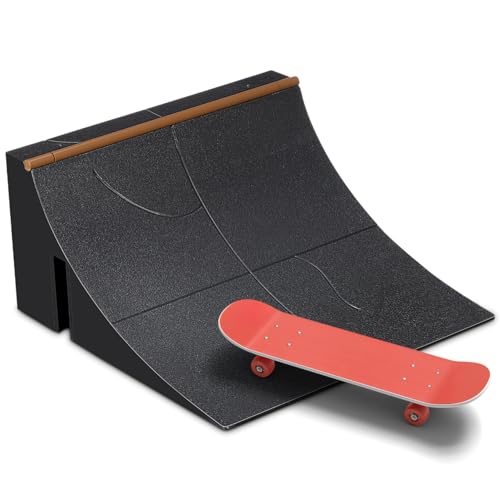 Fingerboard Obstacles Mini Finger Skateboard Ramp Skateboard Park Kit Plastic Obstacle for Finger Skateboarding Training Playtime Coordination Practice 5.51 X 5.51 X 2.75 in