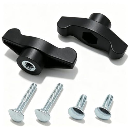2 Pcs Lawn Mower Handle Knobs Nut Bolt Universal Wing Handle Knob T Handle Bolts for Most Lawn Mowers Snow Blower