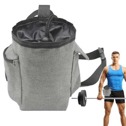 Chalk Bag Bucket Drawstring Closure, Zippered Pockets | Chalk Organizer for Rock Climbing, Bouldering, Weightlifting, Gymnastics, Adults Women Men