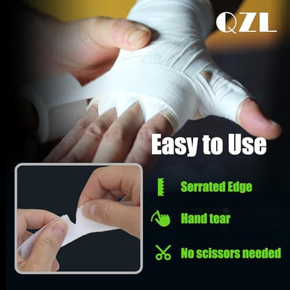 Athletic Tape - QZL 6 Rolls 1" 30‘ Versatile Medical Tape Bandage Tape, 100% Cotton Cloth Tape Adhesive for Ankle Wrist, Sport Tape for & Grip Tape for Hockey, Boxing, Volleyball, Turf, Football, Rock
