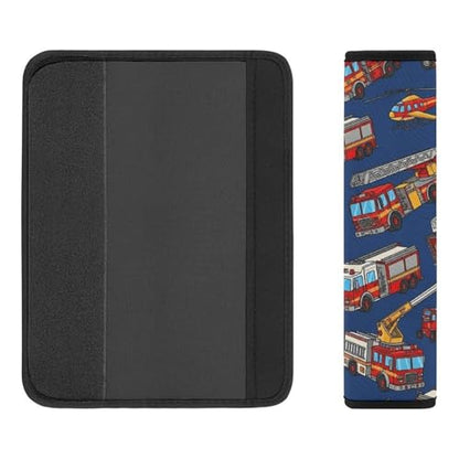 1 Pair Universal Soft and Comfortable Seat Belt Shoulder Pad for Kids, Stroller Pushchair High Chair, Fire Truck Firefighter Engine Blue Fireman Shoulder Protector, Anti-Slip Pad - color: Pattern 486
