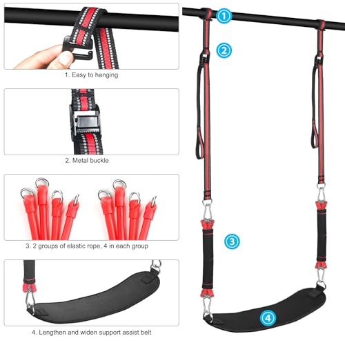 Pull Up Assistance Bands with Fabric Feet/Knee Rest, Heavy Duty Pull Up Resistance Bands, Pull up Assist Bands Pull-up Exercise Band for Chin-up Workout, Body Stretching - style: Two feet 400lbs