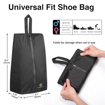 KOSMCCO 2 Pack Smell Proof Cleat Bags, Odor Resistant Shoe Bags | Carbon Lining, Athletic Shoe Bag for Soccer Cleats Golf and Gym Shoes, Water Resistant, Easy to Clean - size: 2Pcs