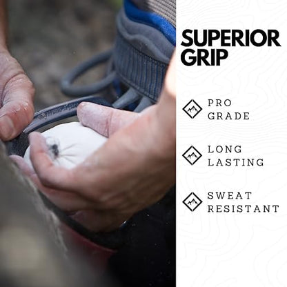 SURVIVOR Chalk Bag + Refillable Chalk Ball + 200g Ultra Fine Climbing Chalk Powder Bundle