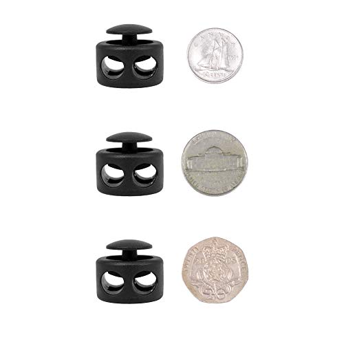 DYZD Plastic Double Hole Cord Lock Spring Stoppers for Drawstring (20PCS) - size: 20PCS