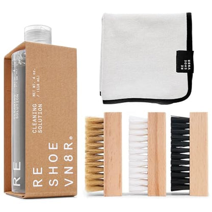 RESHOEVN8R Shoe Cleaner Kit - Sneakers, Mesh, Canvas, Suede, Knit, Leather | Cleaning kit solution for sneakers, mesh, canvas, suede, knit & leather shoes, complete cleaning set for every material