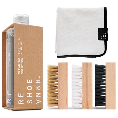 RESHOEVN8R Shoe Cleaner Kit - Sneakers, Mesh, Canvas, Suede, Knit, Leather | Cleaning kit solution for sneakers, mesh, canvas, suede, knit & leather shoes, complete cleaning set for every material