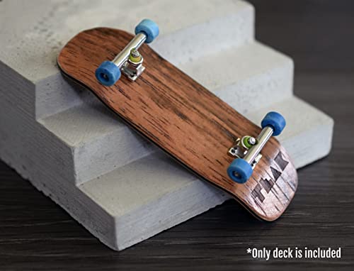 Teak Tuning Prolific Wooden Fingerboard Deck, 33.5mm x 96mm Boxy Shape - Two Tone - 6 Ply with Double Color Mid Plies - Includes Prolific Foam Tape