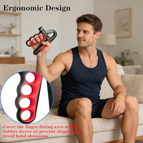 Hand Gripper Strengthener, 11-220LBs Adjustable Resistance Grip Strength Trainer with Counter, Forearm Exerciser for Injury Recovery and Muscle Building - color: Green-2PCS