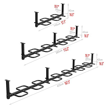 Wall-Mounted Pull-Up Bars/Climbing Frames, Steel Heavy Duty Exercise Bars, Home Gym Strength Training Equipment, 3 Models (Size : 425CM) - size: 425CM